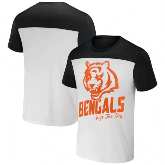 Men's Cincinnati Bengals Cream Black X Darius Rucker Collection Colorblocked T Shirt - Jersey