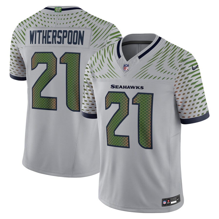 Men's Seattle Seahawks Devon Witherspoon Nike Wolf Gray 2025 Rivalries Collection Limited Jersey - Jersey