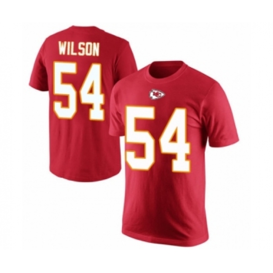 Football Men's Kansas City Chiefs #54 Damien Wilson Red Rush Pride Name & Number T-Shirt - Jersey