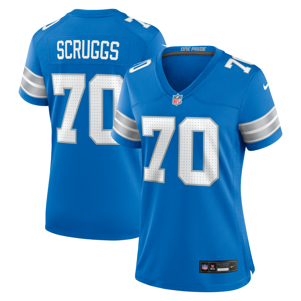 Women's Detroit Lions Juice Scruggs Nike Blue Team Game Jersey - Jersey