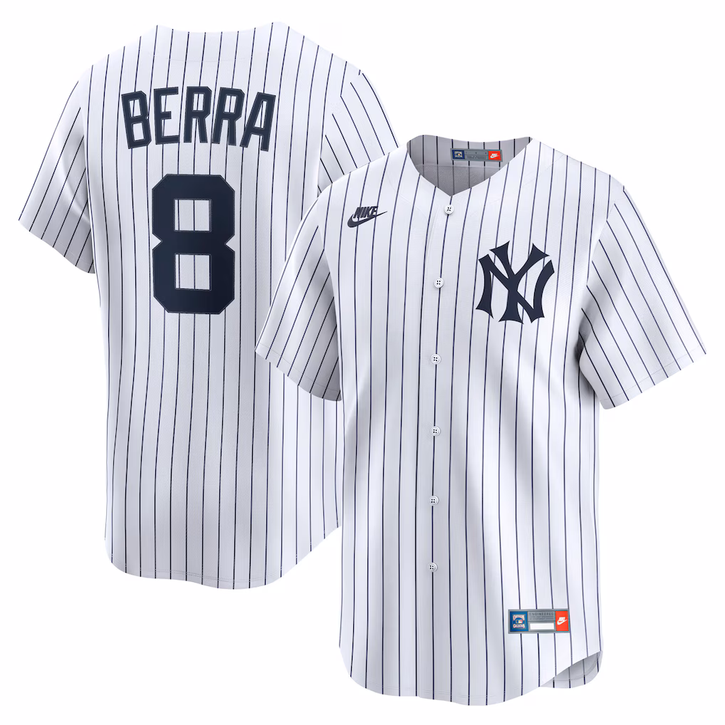 Men's New York Yankees Yogi Berra Nike White Cooperstown Collection Limited Jersey - Jersey