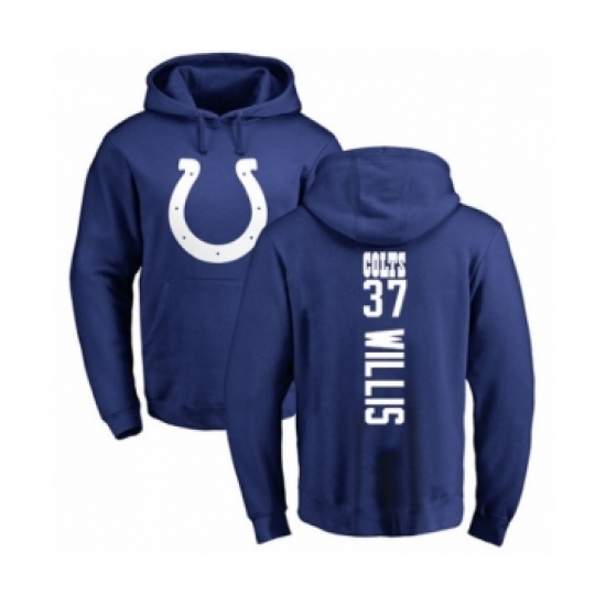 Football Indianapolis Colts #37 Khari Willis Royal Blue Backer Pullover Hoodie - Jersey