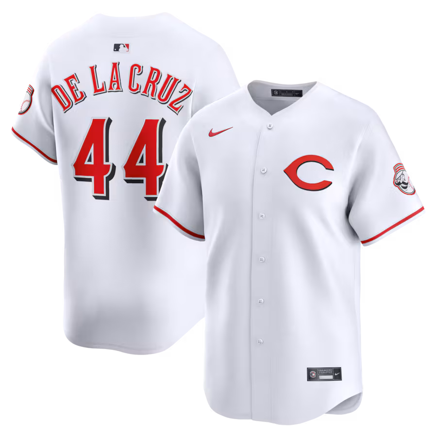 Men's Cincinnati Reds Elly De La Cruz Nike White Alternate 2 Limited Player Jersey - Jersey