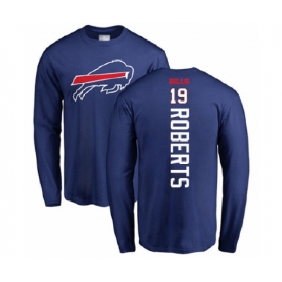 Football Buffalo Bills #19 Andre Roberts Royal Blue Backer Long Sleeve T-Shirt - Jersey