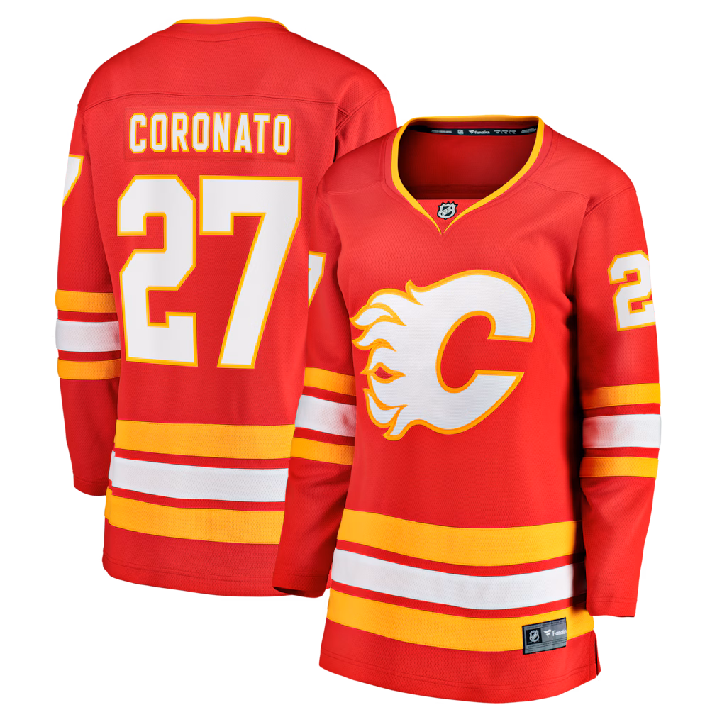 Women's Calgary Flames Matt Coronato Fanatics Red Home Breakaway Jersey - Jersey