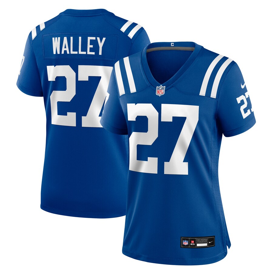 Women's Indianapolis Colts Justin Walley Nike Royal Team Game Jersey - Jersey