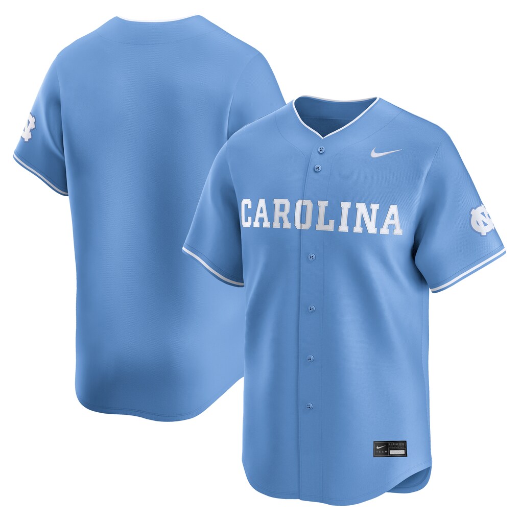 Men's Nike Carolina Blue North Carolina Tar Heels Baseball Limited Jersey - Jersey