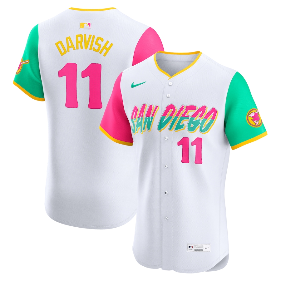 Men's San Diego Padres Yu Darvish Nike White City Connect Elite Player Jersey - Jersey