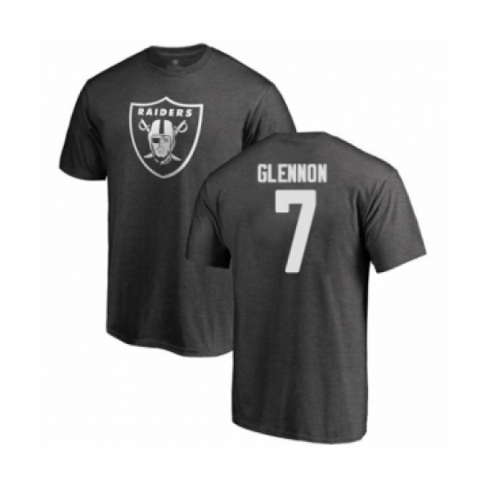 Football Oakland Raiders #7 Mike Glennon Ash One Color T-Shirt - Jersey