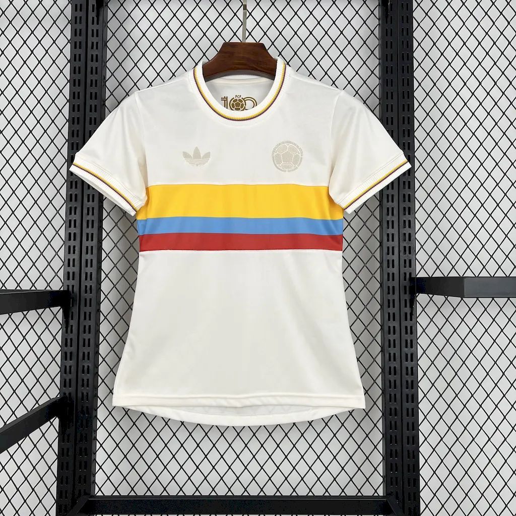 Colombia Soccer Jersey Women's Custom Shirt 2024 - 100th Anniversary - Jersey