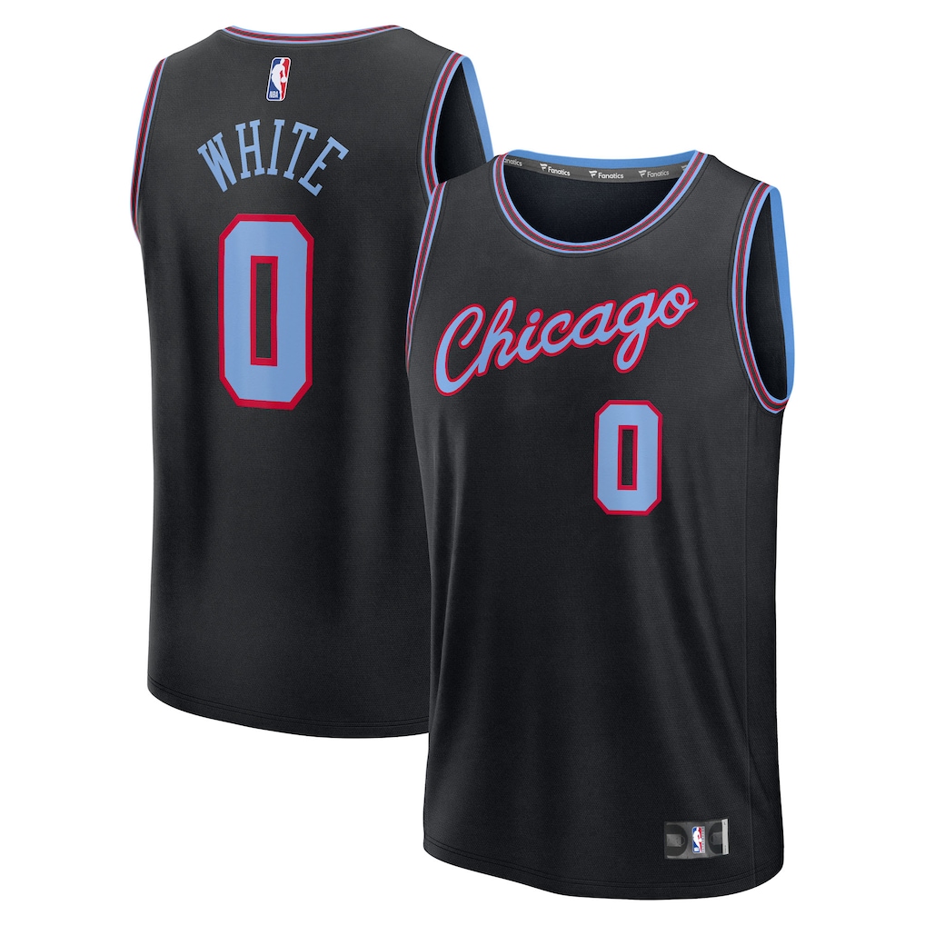 Youth Chicago Bulls Coby White Fanatics Black 2025/26 City Edition Fastbreak Jersey - Jersey