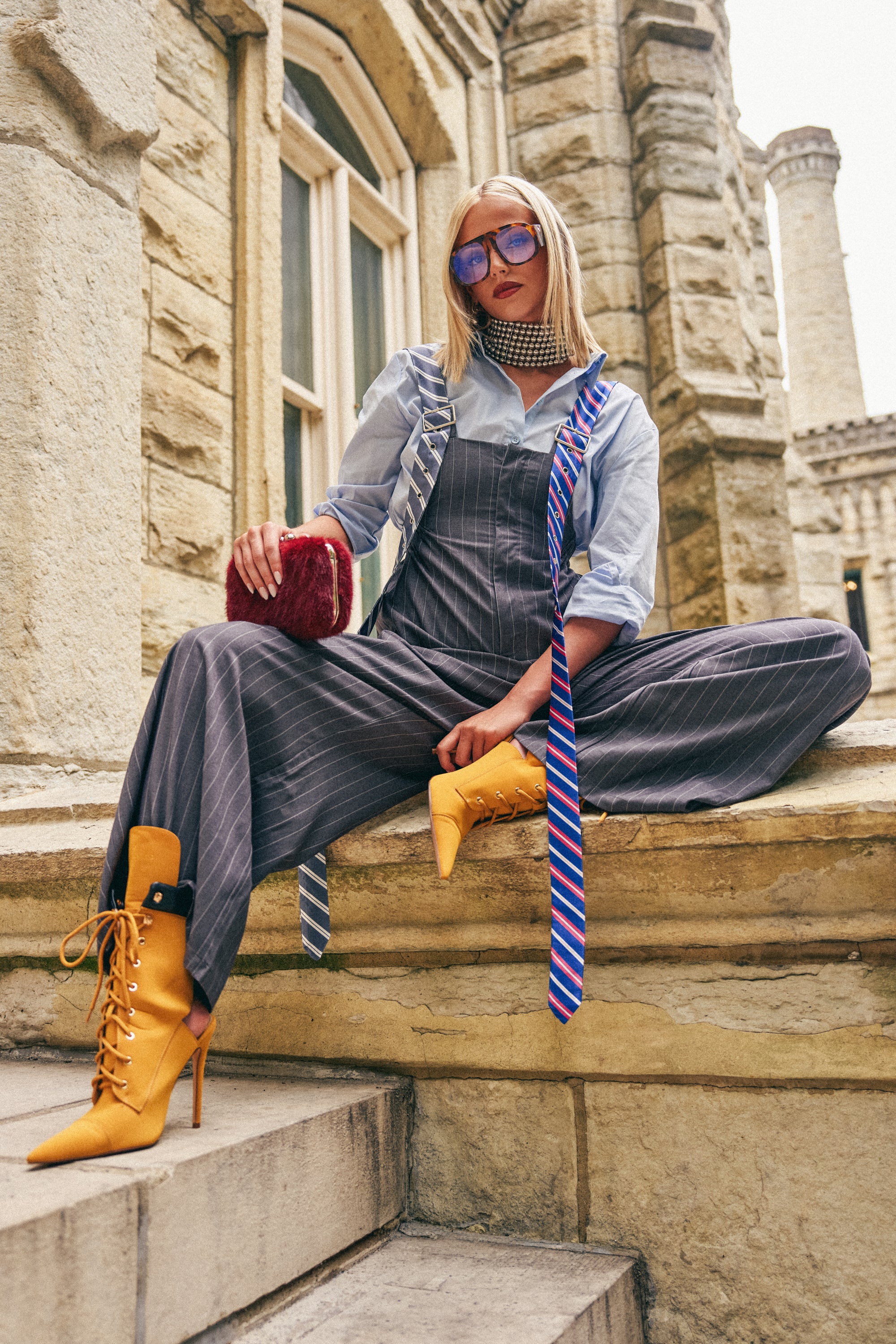 CLASS ACT PINSTRIPE OVERALLS - Akira Wear