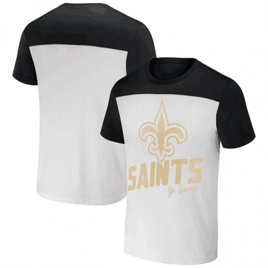 Men's New Orleans Saints Cream Black X Darius Rucker Collection Colorblocked T Shirt - Jersey