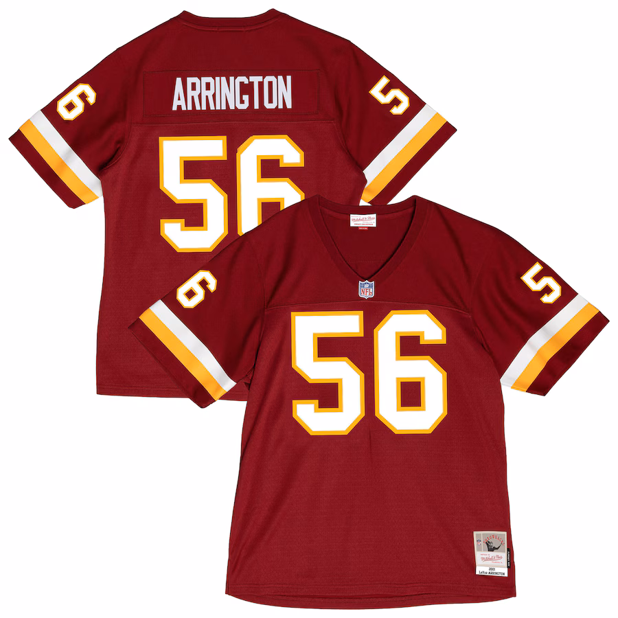 Men's Washington Commanders LaVar Arrington Mitchell & Ness Burgundy 2001 Legacy Throwback Replica Jersey - Jersey