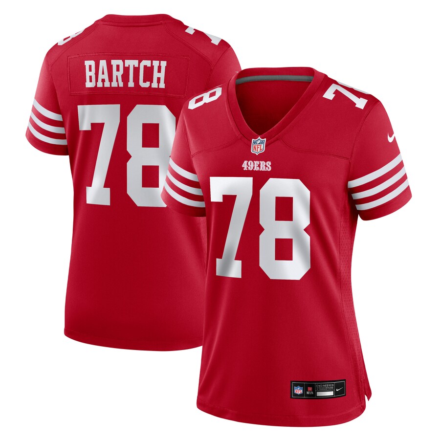 Women's San Francisco 49ers Ben Bartch Nike Scarlet Team Game Jersey - Jersey