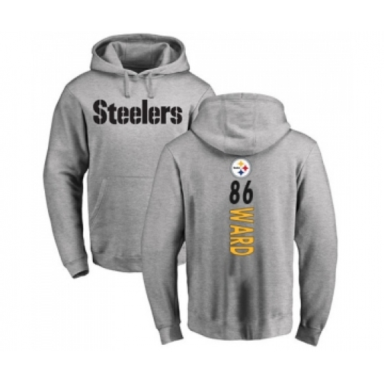 Football Pittsburgh Steelers #86 Hines Ward Ash Backer Pullover Hoodie - Jersey