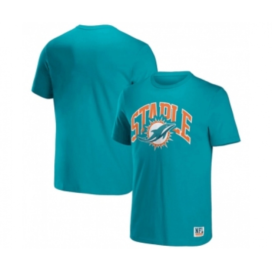 Men's Miami Dolphins x Staple Aqua Logo Lockup T-Shirt - Jersey