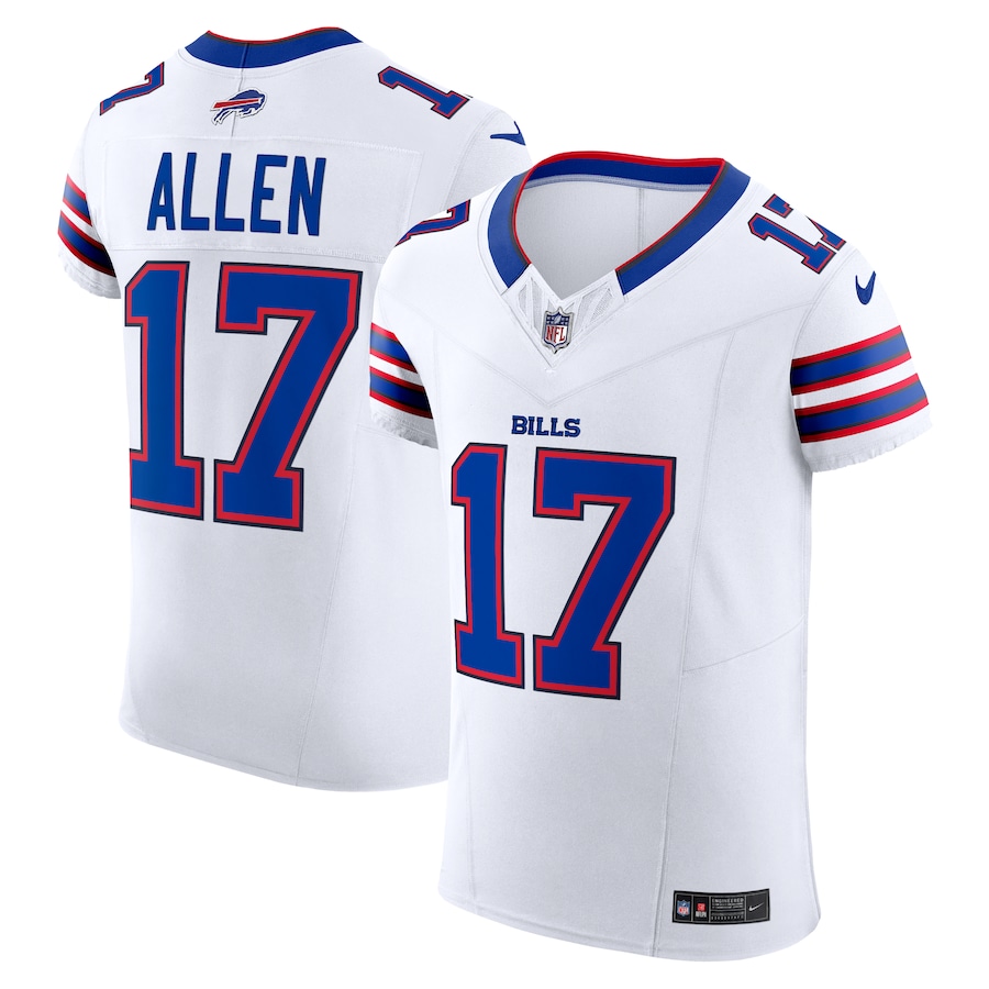 Men's Buffalo Bills Josh Allen Nike White Vapor F.U.S.E. Elite Jersey - Jersey