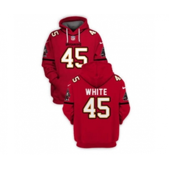 Men's Tampa Bay Buccaneers #45 Devin White 2021 Red Pullover Football Hoodie - Jersey