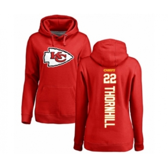 Football Women's Kansas City Chiefs #22 Juan Thornhill Red Backer Pullover Hoodie - Jersey