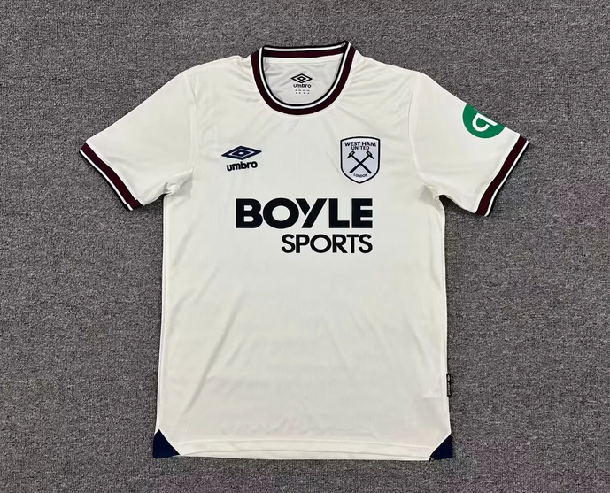 West Ham United Football Jersey Away Custom Shirt 2025-26 - Jersey