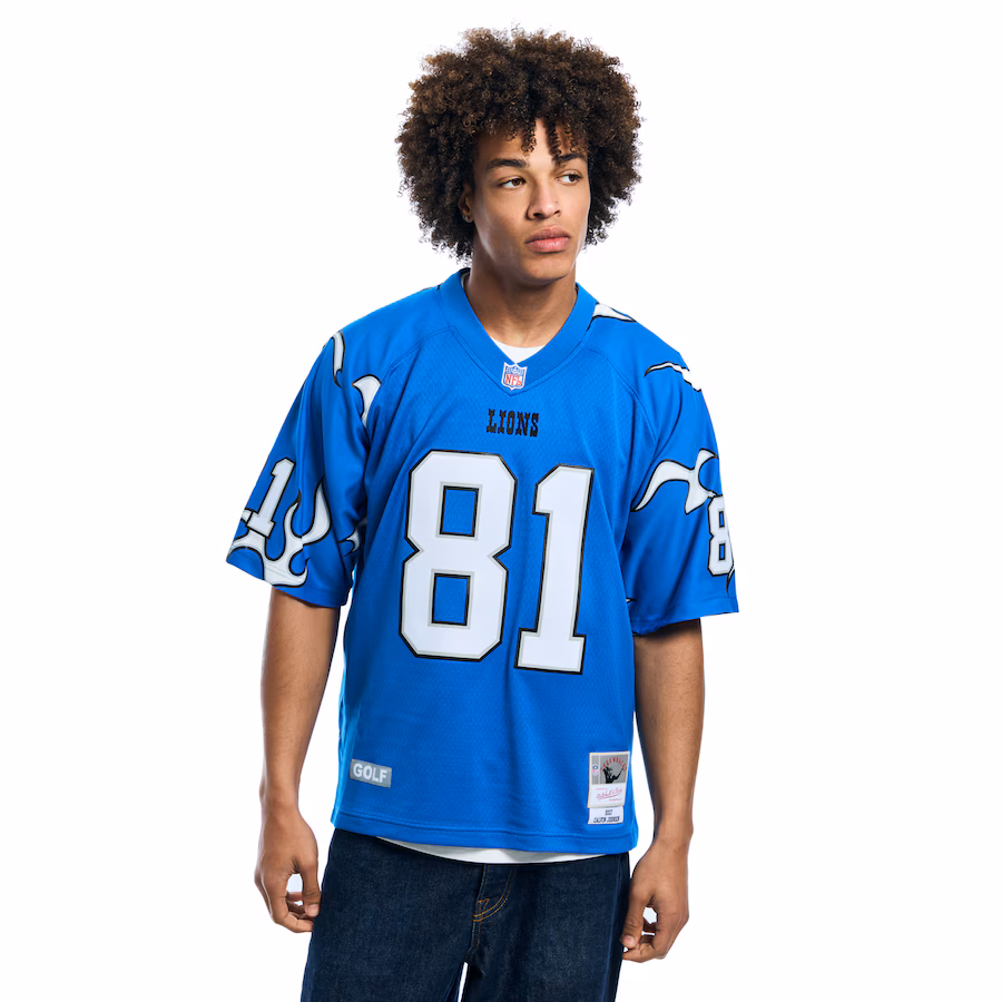 Unisex Detroit Lions Calvin Johnson Mitchell & Ness x Golf Wang Blue 2007 Legacy Fashion Jersey - Jersey