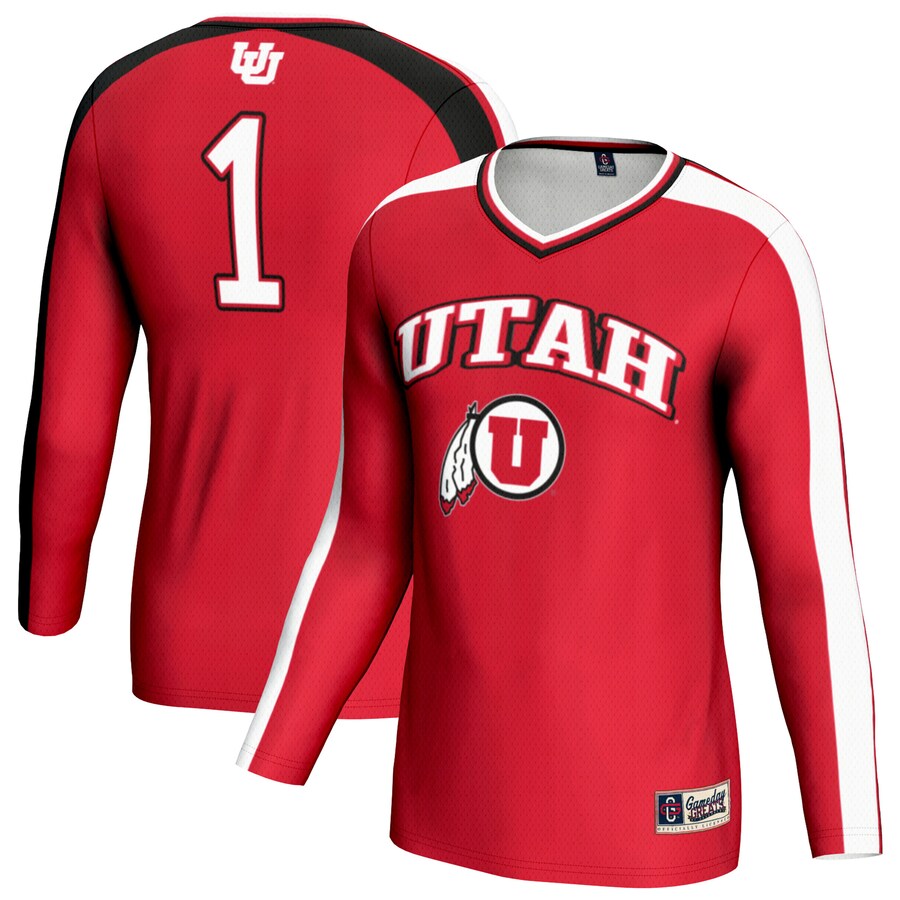 Unisex GameDay Greats Red Utah Utes #1 Lightweight Volleyball Fashion Jersey - Jersey