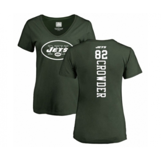 Football Women's New York Jets #82 Jamison Crowder Green Backer T-Shirt - Jersey