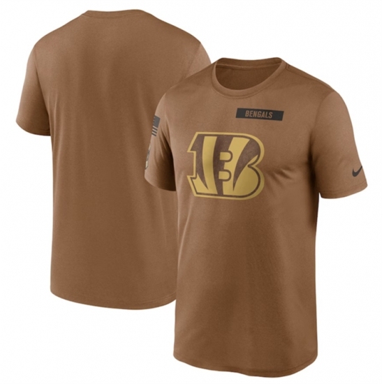 Men's Cincinnati Bengals 2023 Brown Salute To Service Legend Performance T Shirt - Jersey