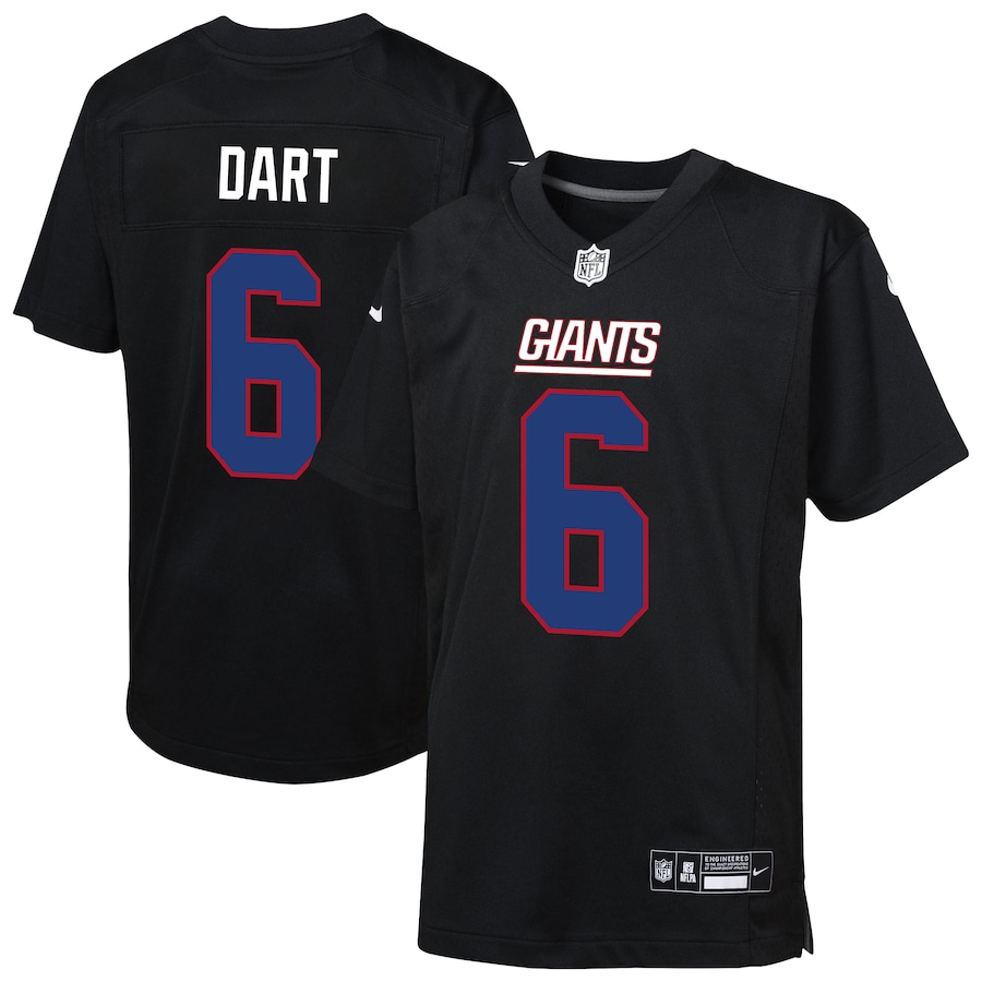 Youth New York Giants Jaxson Dart Nike Carbon Black Fashion Game Jersey - Jersey