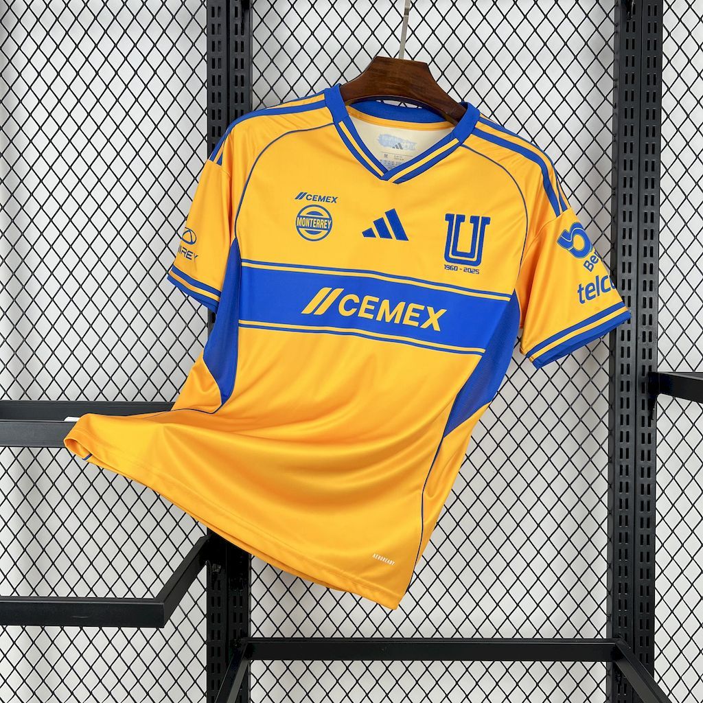 Tigres UANL Soccer Jersey Home Custom Shirt 2025/26 - Jersey