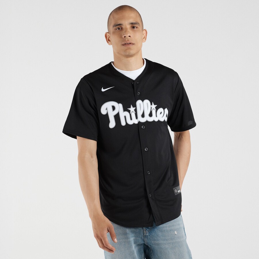 Men's Philadelphia Phillies Bryce Harper Nike Black Lights Out Replica Player Jersey - Jersey