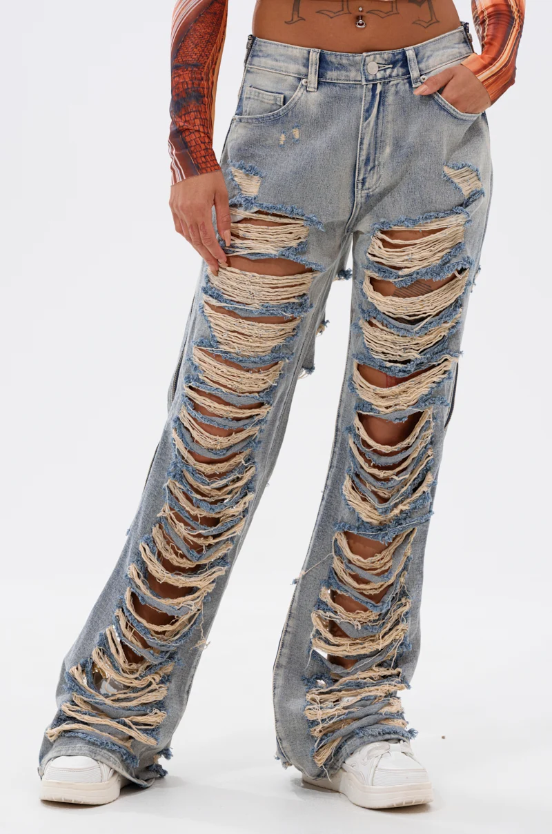 REAL TALK DISTRESSED JEANS - Akira Wear