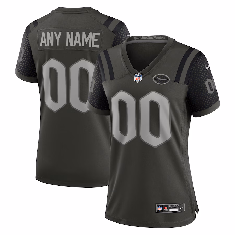 Women's New York Jets Nike Gotham Green 2025 Rivalries Collection Custom Game Jersey - Jersey