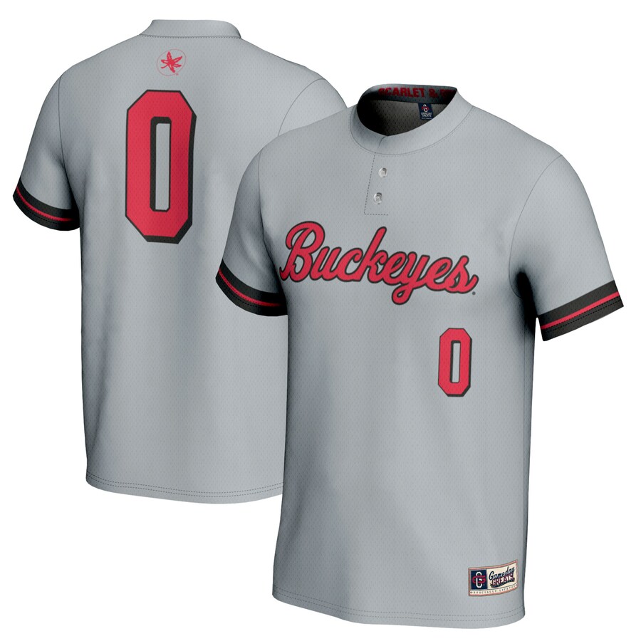 Youth GameDay Greats #0 Gray Ohio State Buckeyes Softball Lightweight Fashion Jersey - Jersey