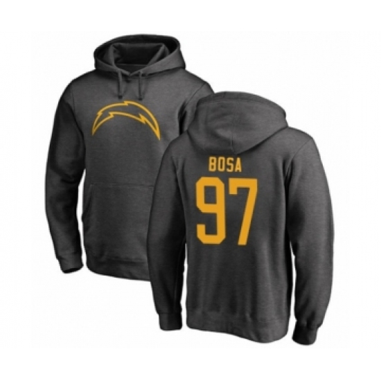 Football Los Angeles Chargers #97 Joey Bosa Ash One Color Pullover Hoodie - Jersey