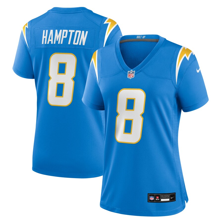 Women's Los Angeles Chargers Omarion Hampton Nike Powder Blue Team Game Jersey - Jersey