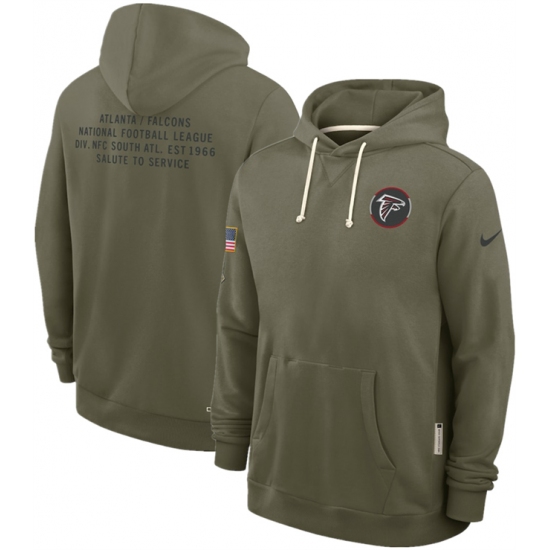 Men's Atlanta Falcons Olive 2025 Salute to Service Pullover Hoodie - Jersey