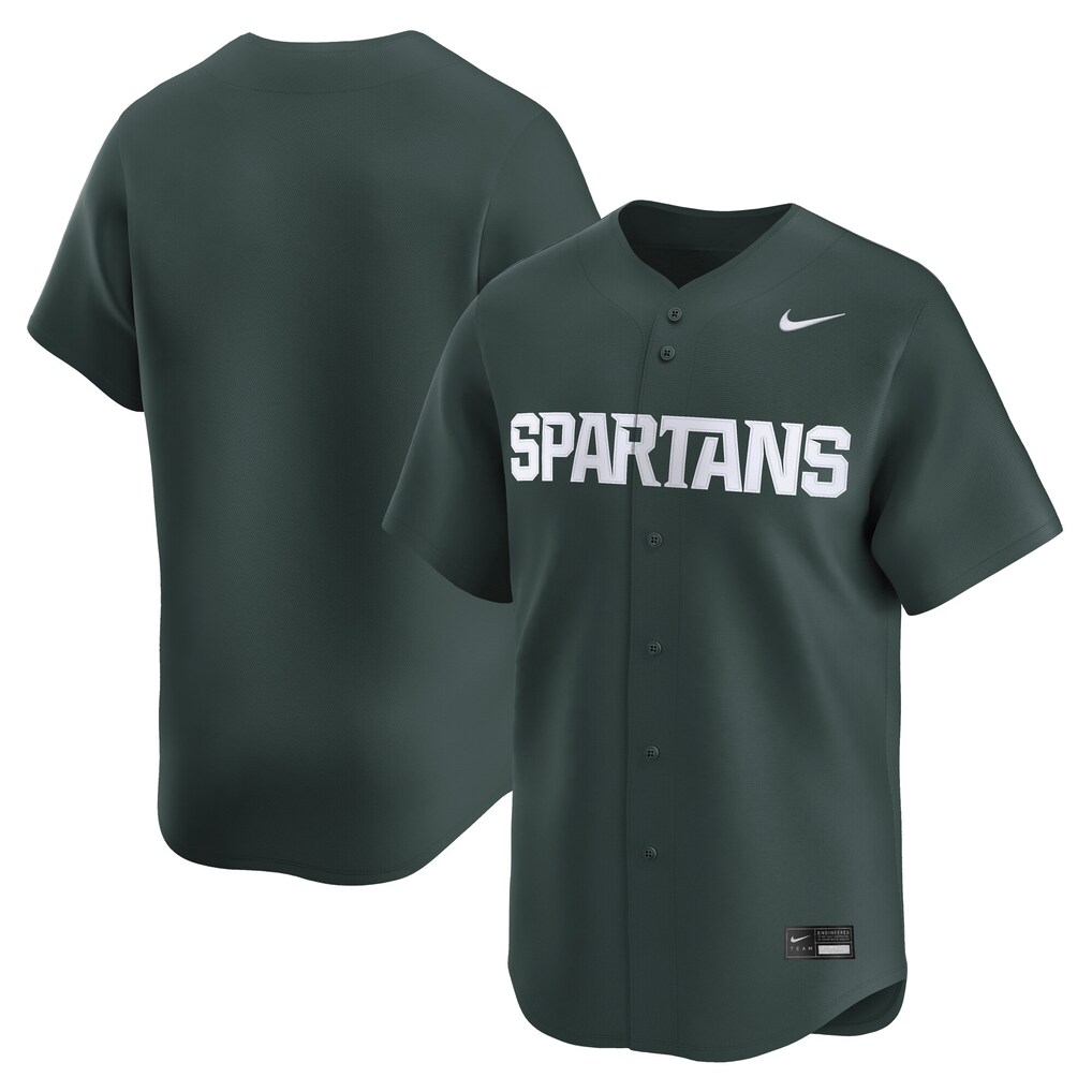 Men's Nike Green Michigan State Spartans Baseball Limited Jersey - Jersey