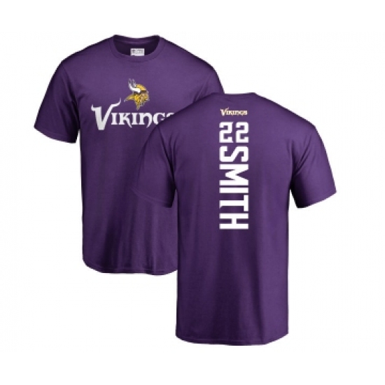 Football Minnesota Vikings #22 Harrison Smith Purple Backer T-Shirt - Jersey