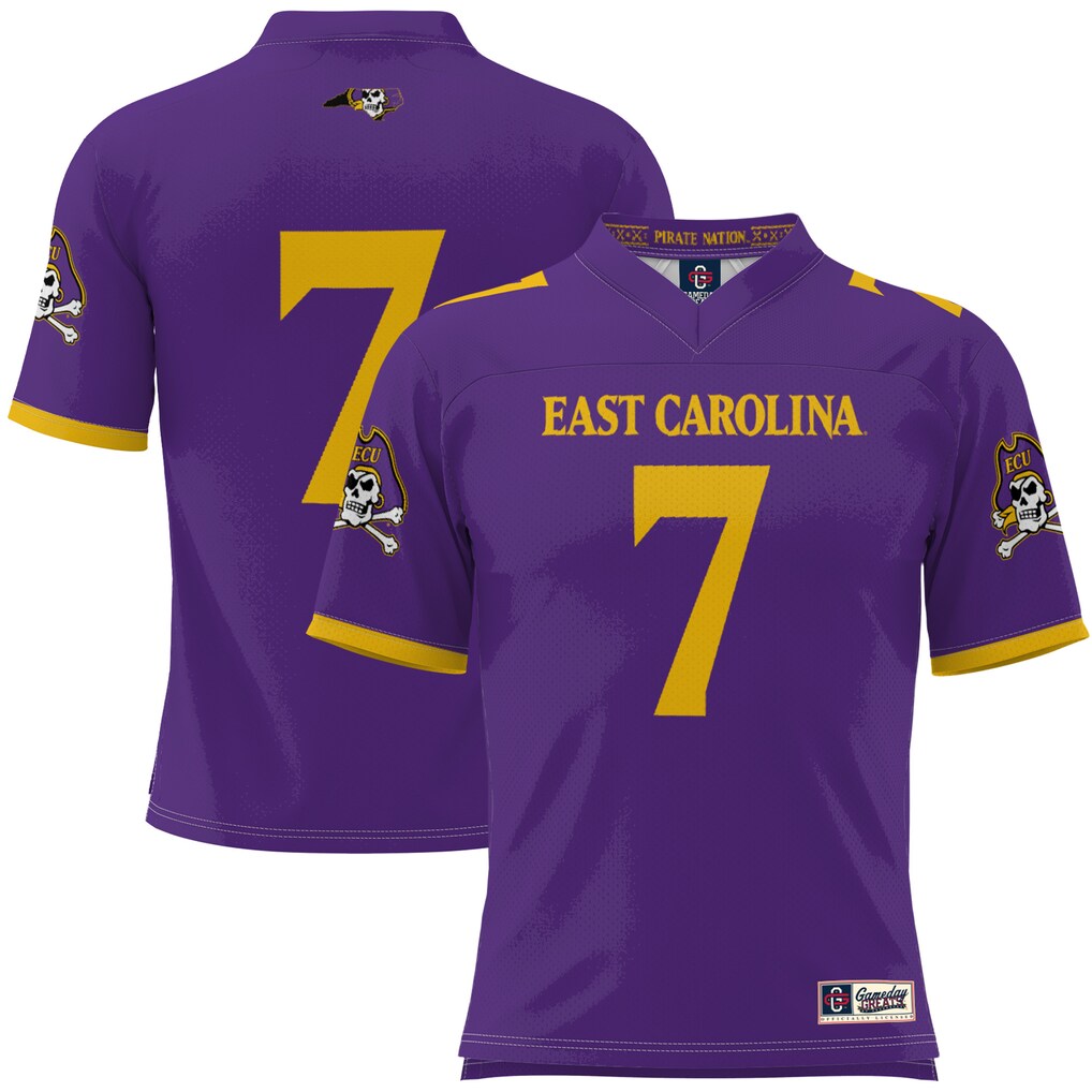 Youth GameDay Greats #1 Purple ECU Pirates Football Jersey - Jersey