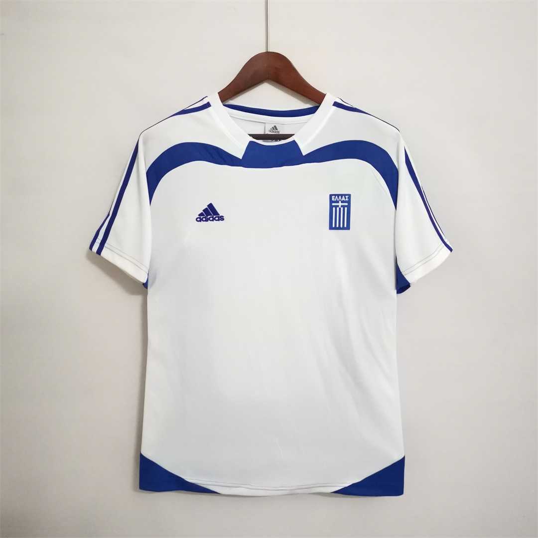 Greece Soccer Jersey Away Custom Shirt 2004 - Jersey