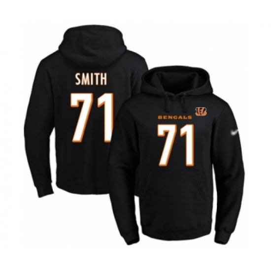Football Men's Cincinnati Bengals #71 Andre Smith Black Name & Number Pullover Hoodie - Jersey