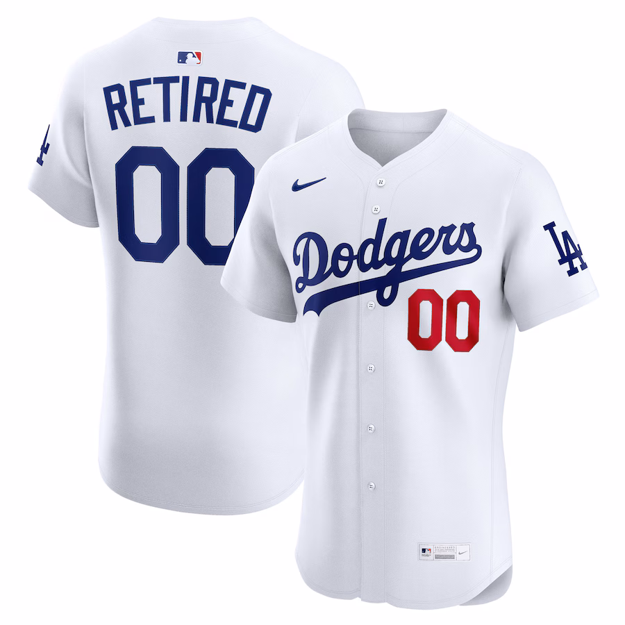 Men's Los Angeles Dodgers Nike White Home Elite Pick-A-Player Retired Roster Jersey - Jersey