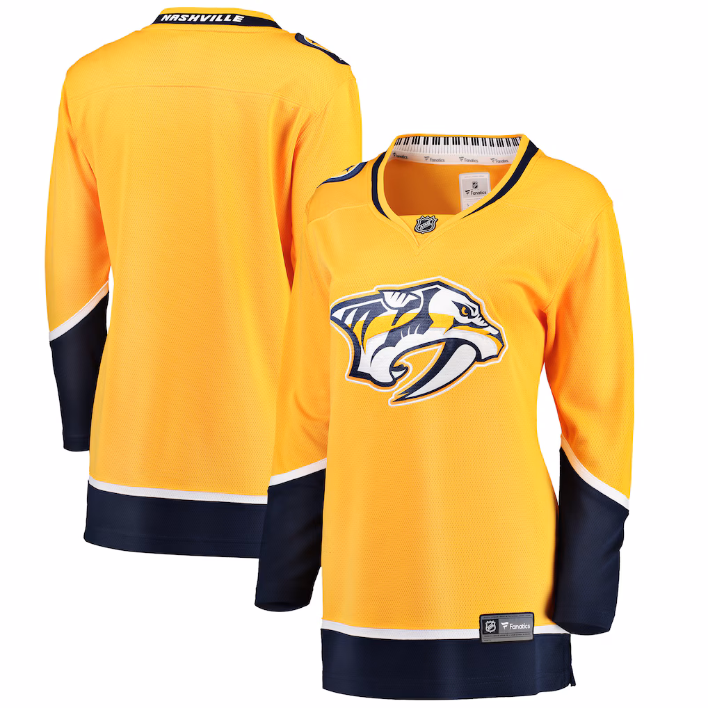 Women's Nashville Predators Fanatics Yellow Home Breakaway Jersey - Jersey