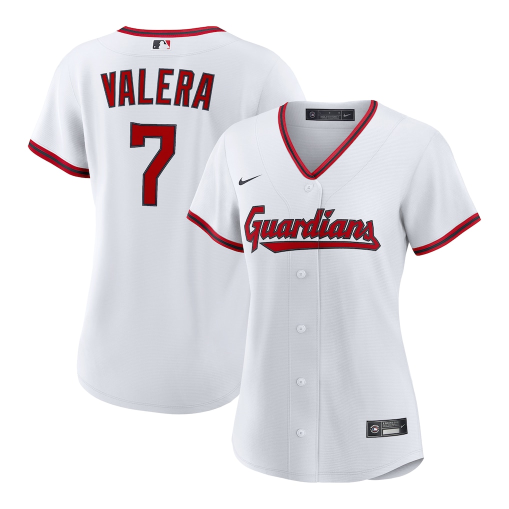 Women's Cleveland Guardians George Valera Nike White Home Replica Jersey - Jersey