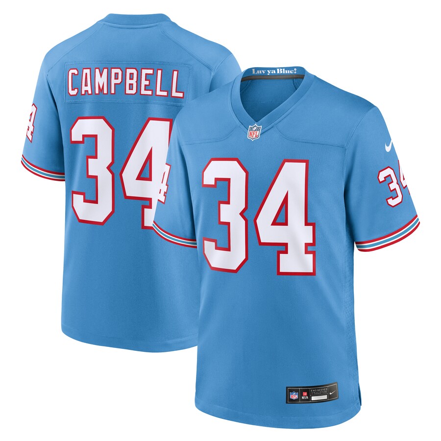 Men's Tennessee Titans Earl Campbell Nike Light Blue Retired Player Alternate Game Jersey - Jersey