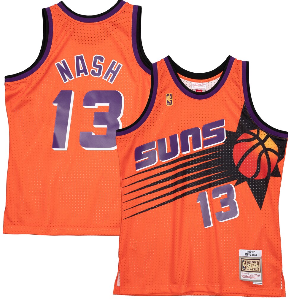 Men's Phoenix Suns Steve Nash Mitchell & Ness Orange 1996-97 Hardwood Classics Reload 2.0 Swingman Jersey - Jersey