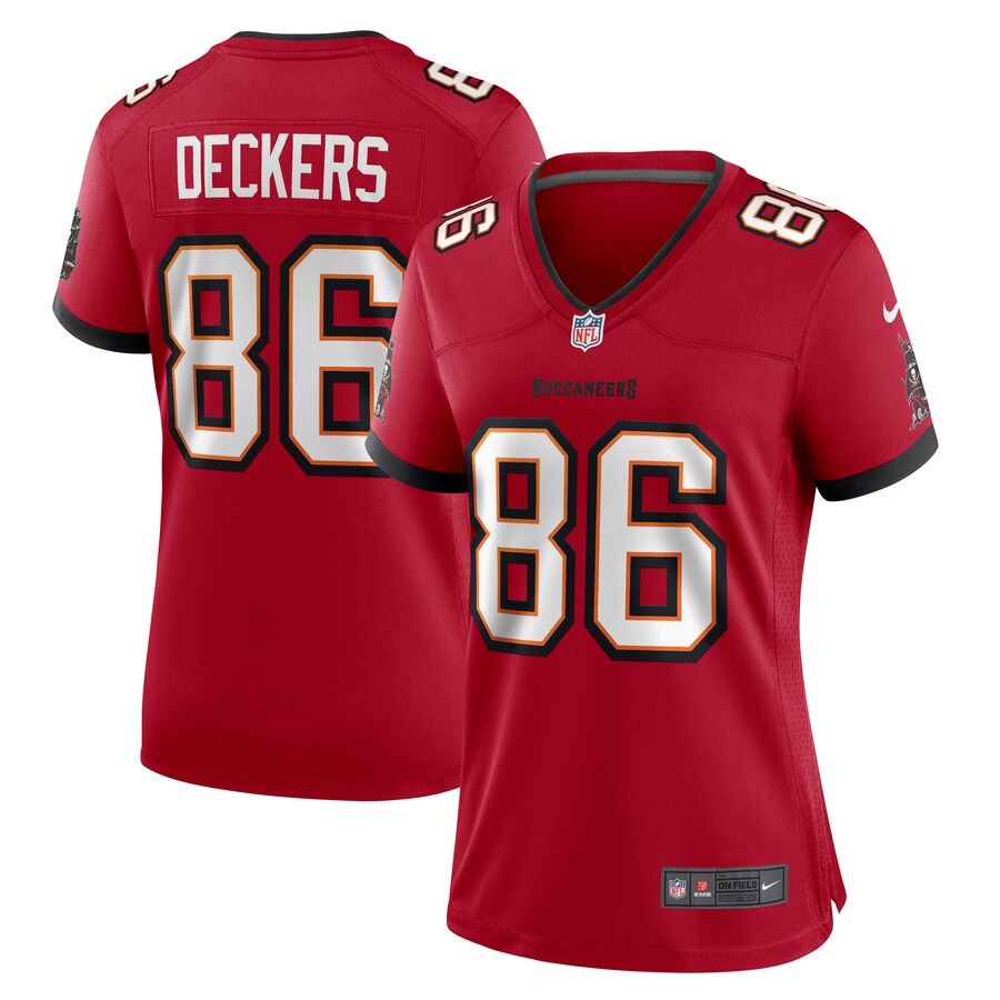 Women's Tampa Bay Buccaneers Evan Deckers Nike Red Team Game Jersey - Jersey