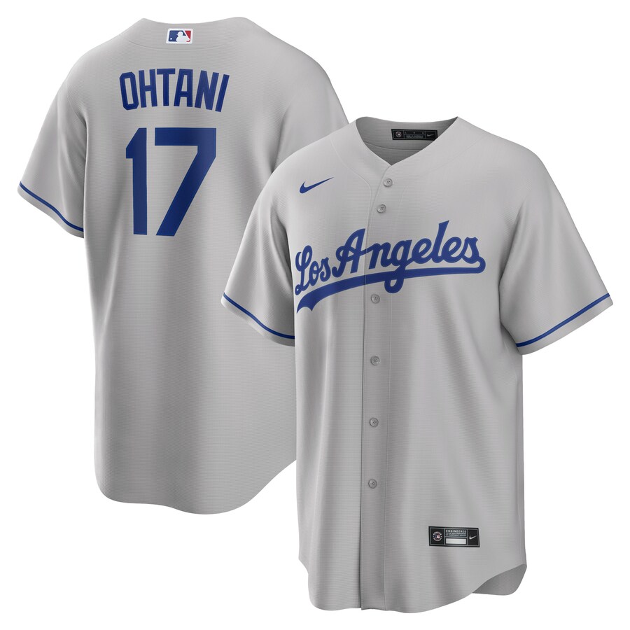 Men's Los Angeles Dodgers Shohei Ohtani Nike Gray Away Replica Player Jersey - Jersey